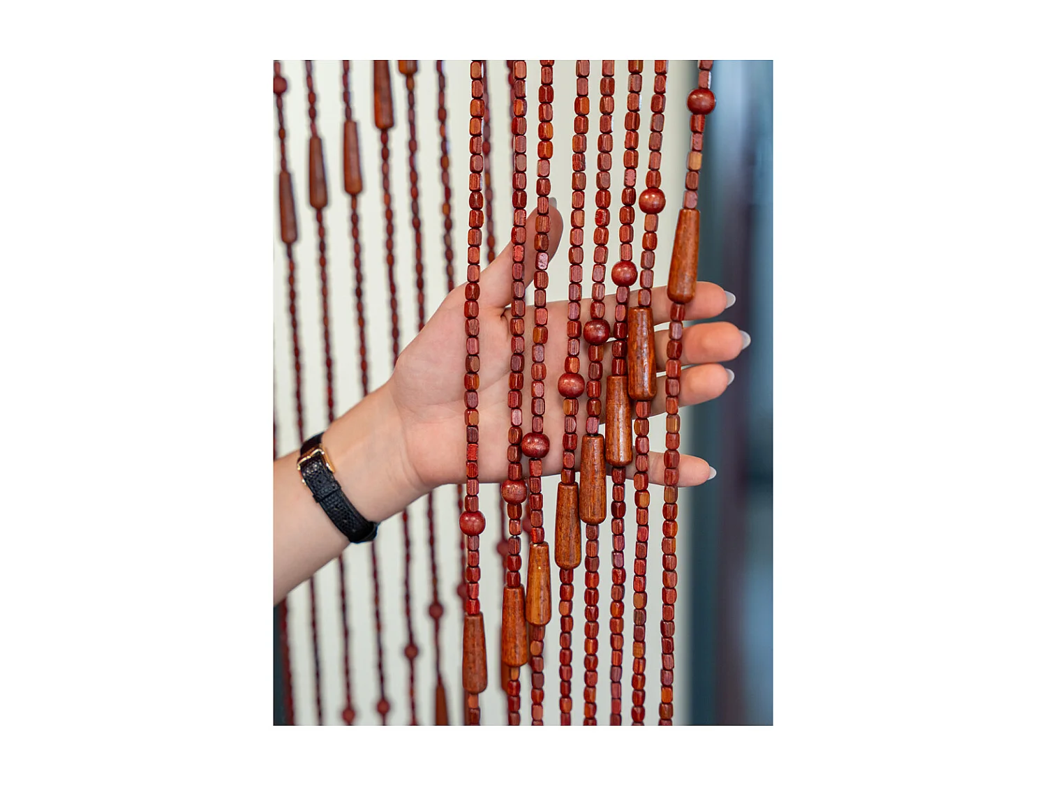 Türfadervorhang aus Holz