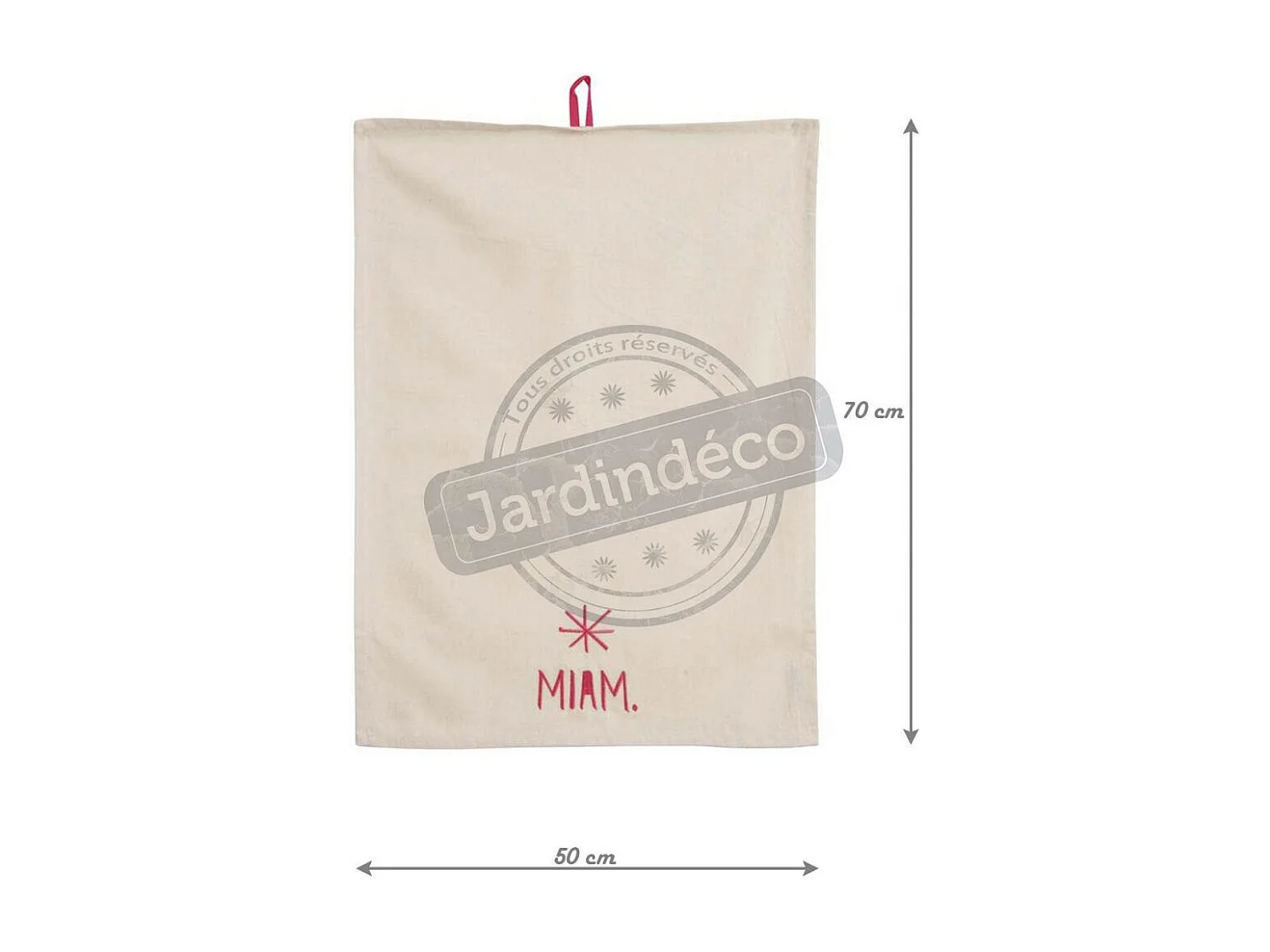 Torchon de cuisine en coton Miam (Lot de 6)