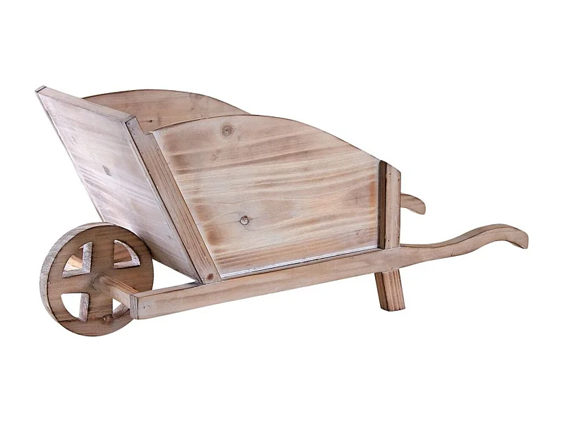 Jardinière brouette en bois