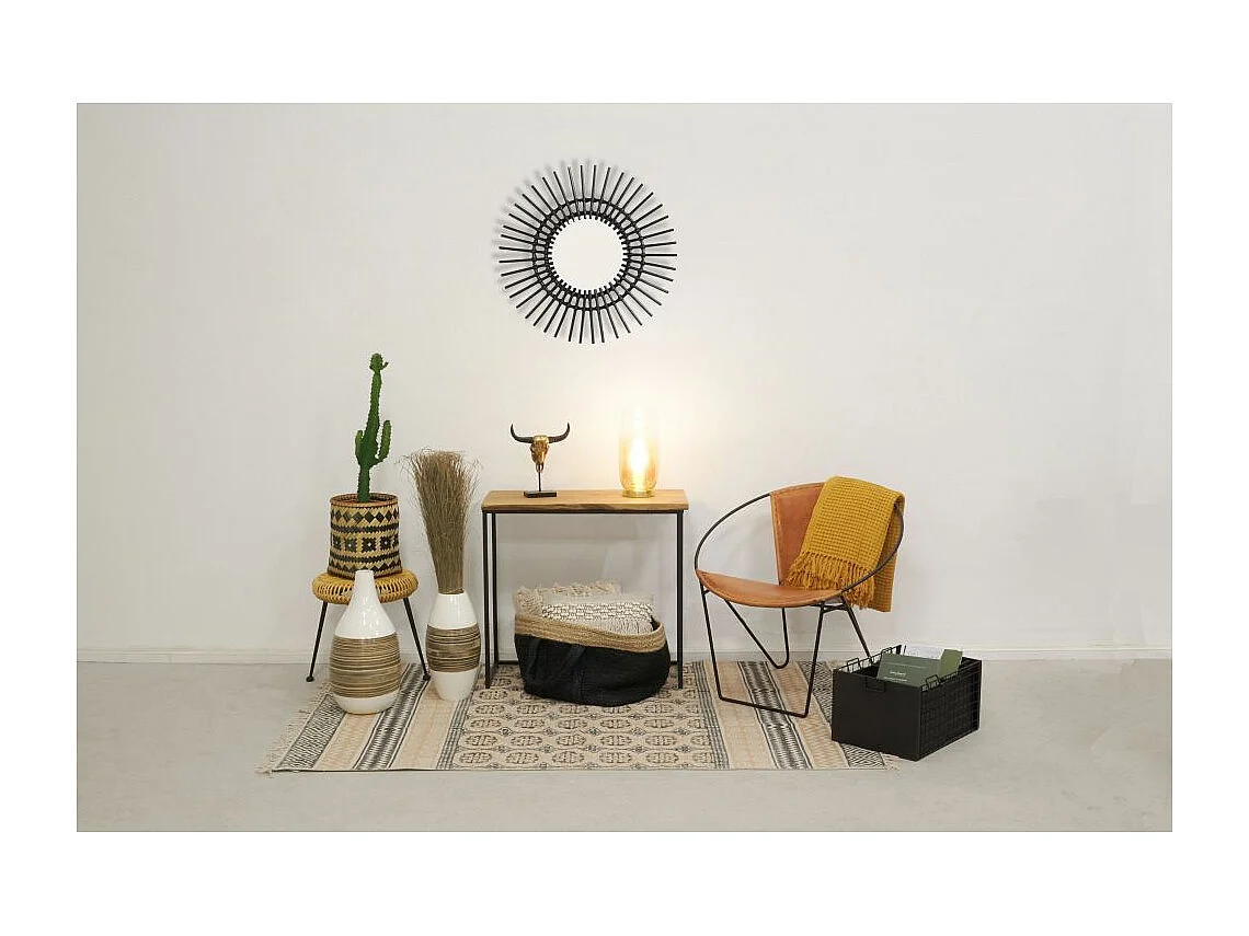 Caisses de rangement en métal laqué noir mat (Lot de 3)