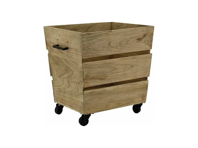 Caisse en bois de suar à roulette