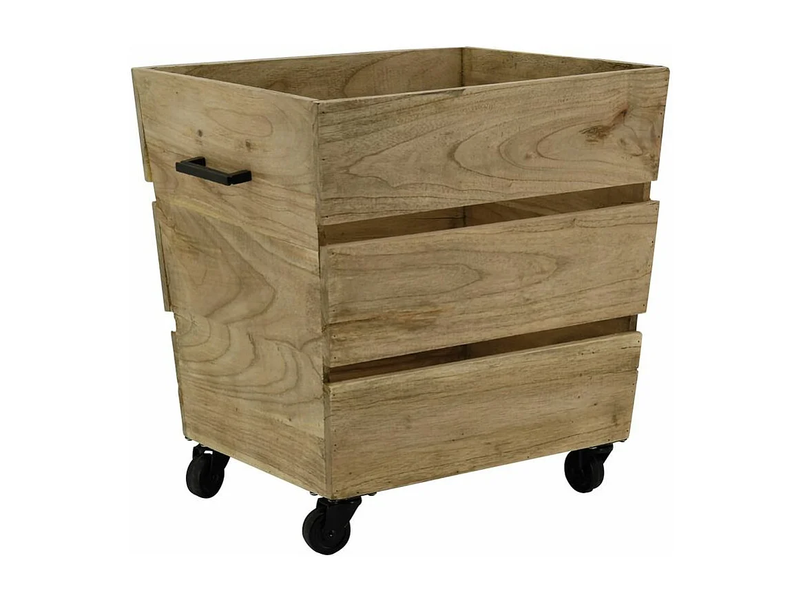 Caisse en bois de suar à roulette