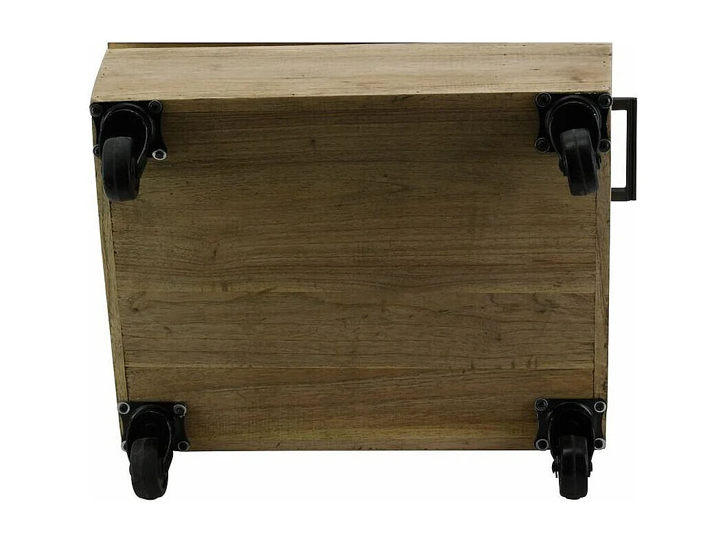 Caisse en bois de suar à roulette