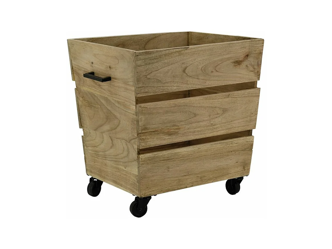 Caisse en bois de suar à roulette
