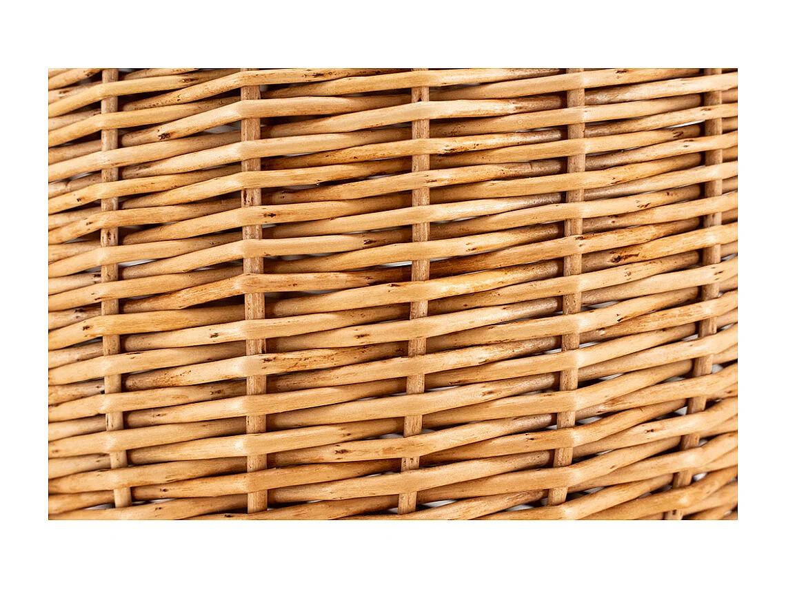 Panier à couvercle pivotant en osier clair