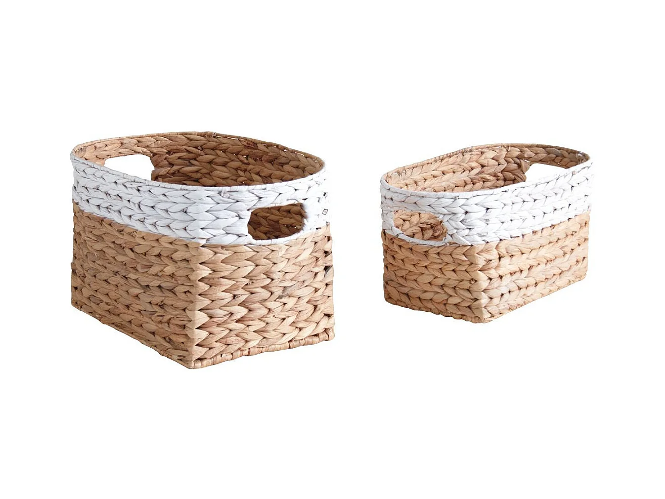 Corbeilles de rangement en jacinthe (Lot de 2)