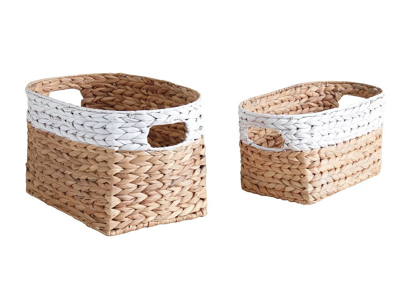 Corbeilles de rangement en jacinthe (Lot de 2)