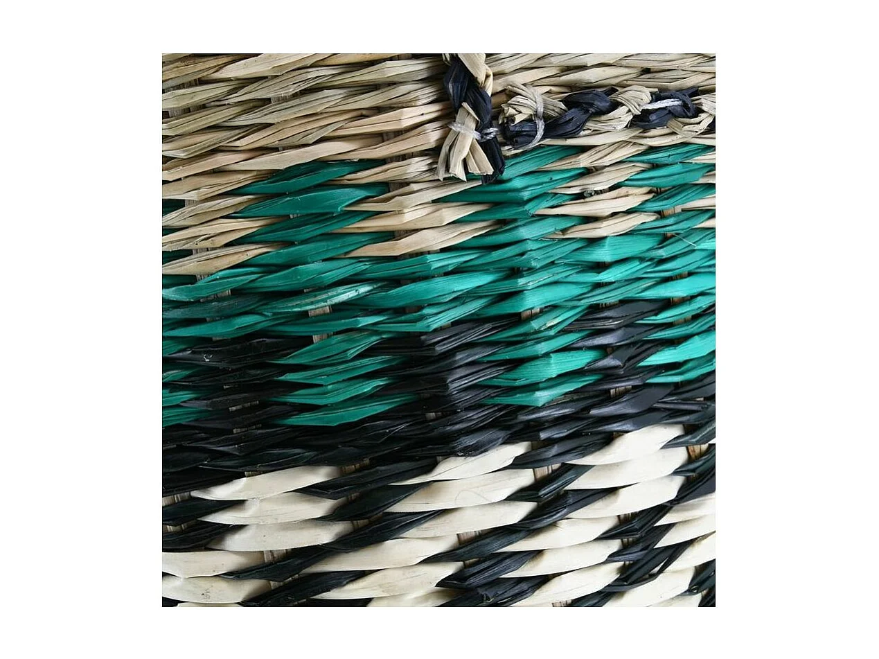 Cache-pots en jonc naturel et teinté (Lot de 3)