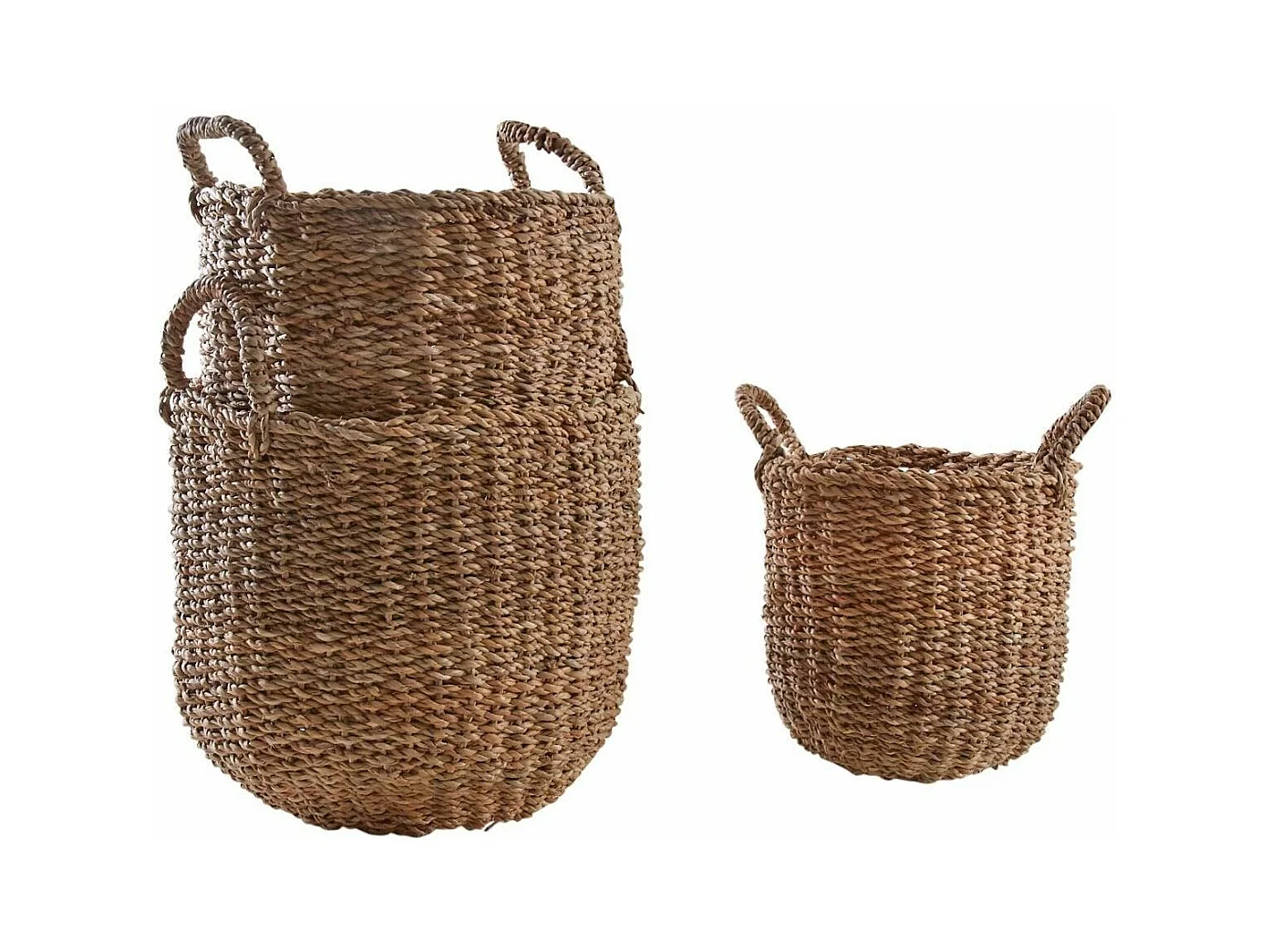 Cache-pots en jonc naturel (Lot de 3)