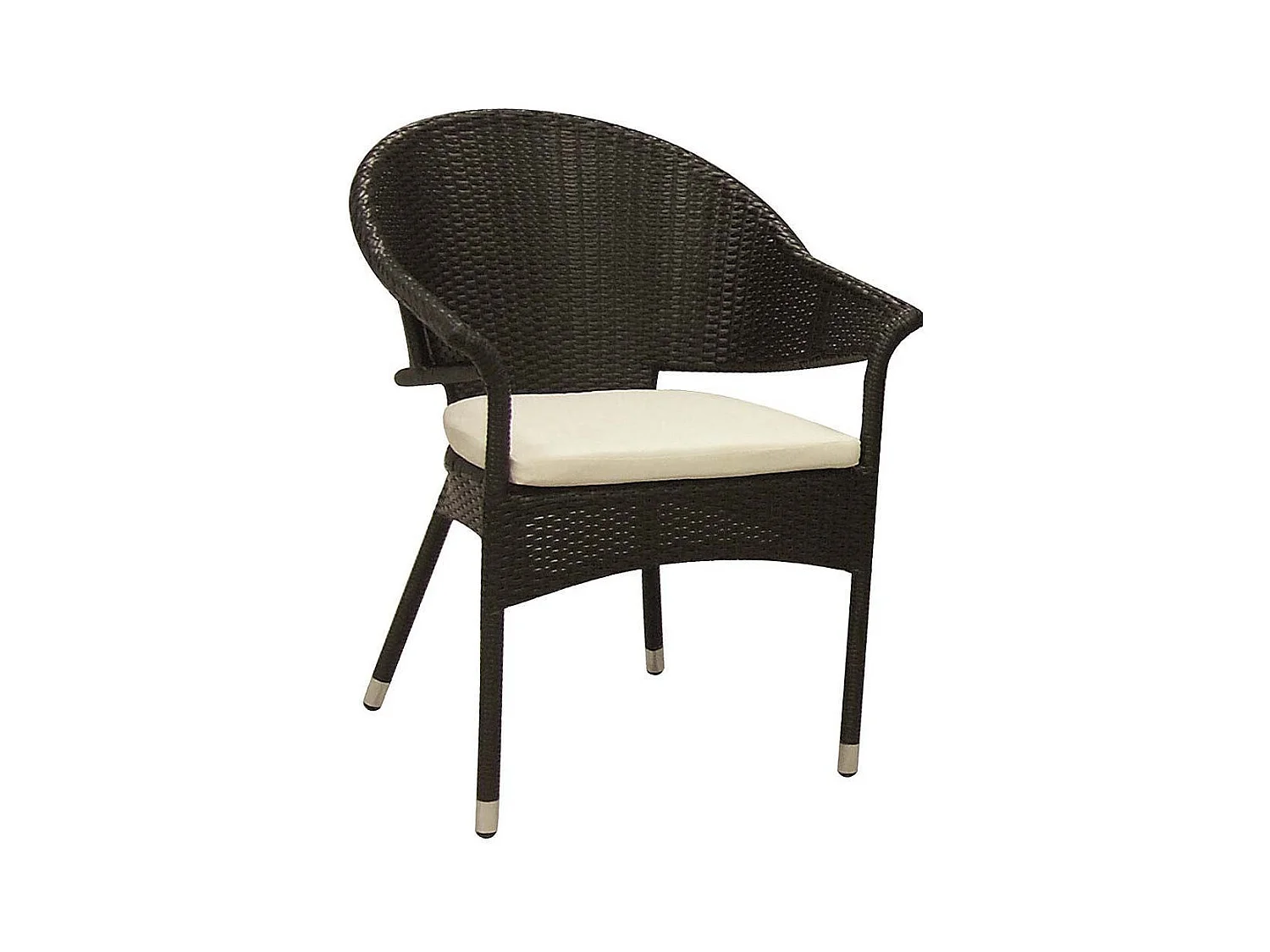 Fauteuil en polyrésine noir Lune