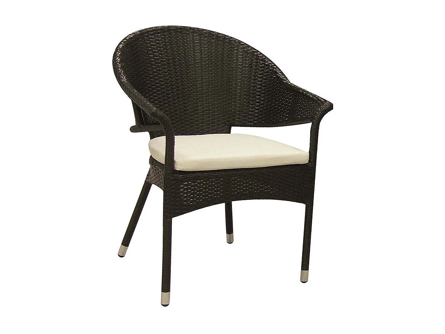 Fauteuil en polyrésine noir Lune