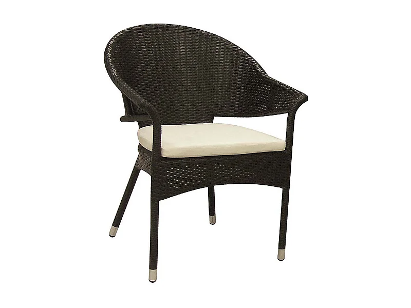 Fauteuil en polyrésine noir Lune