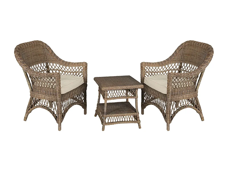 Petit salon en rotin Polo