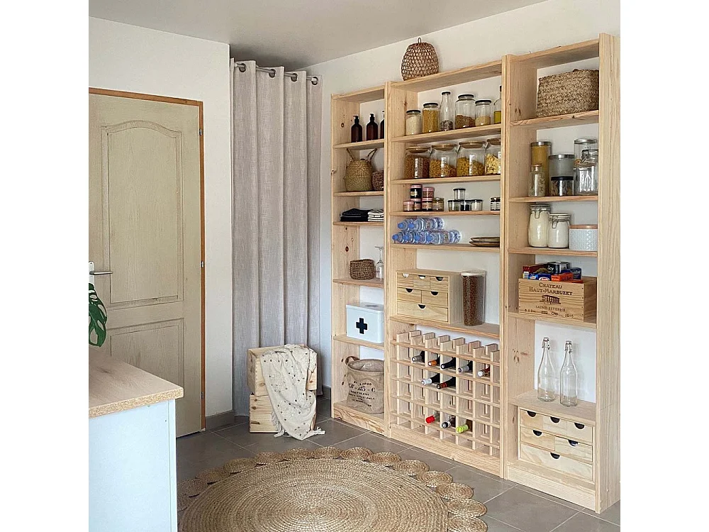 Bibliothèque Gala en pin 6 tablettes