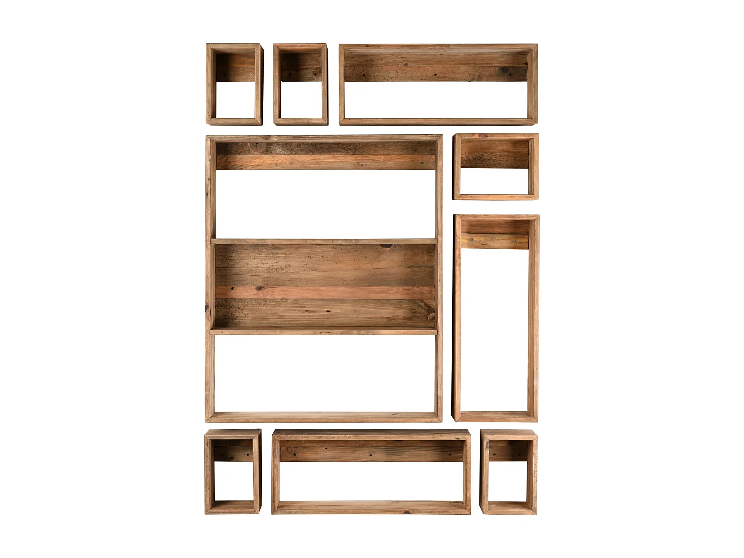 Étagères murales en pin recyclé REWOOD