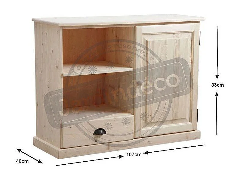 Meuble tv en bois brut