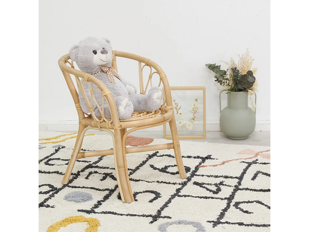 Fauteuil enfant en rotin Côme