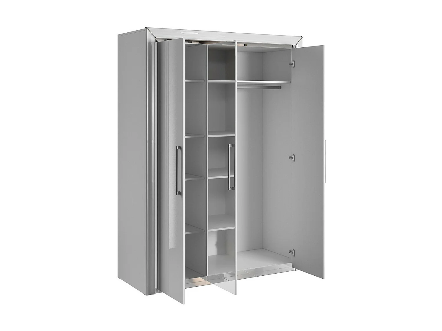 Armadio 150cm collezione DOHA. Colore bianco lucido.