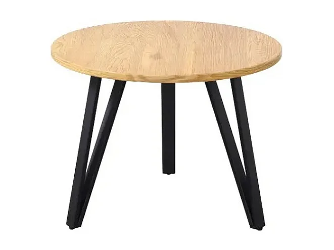 Tavolino da salotto SANTIAGO in legno con gambe in metallo. Ideale per il tuo soggiorno.