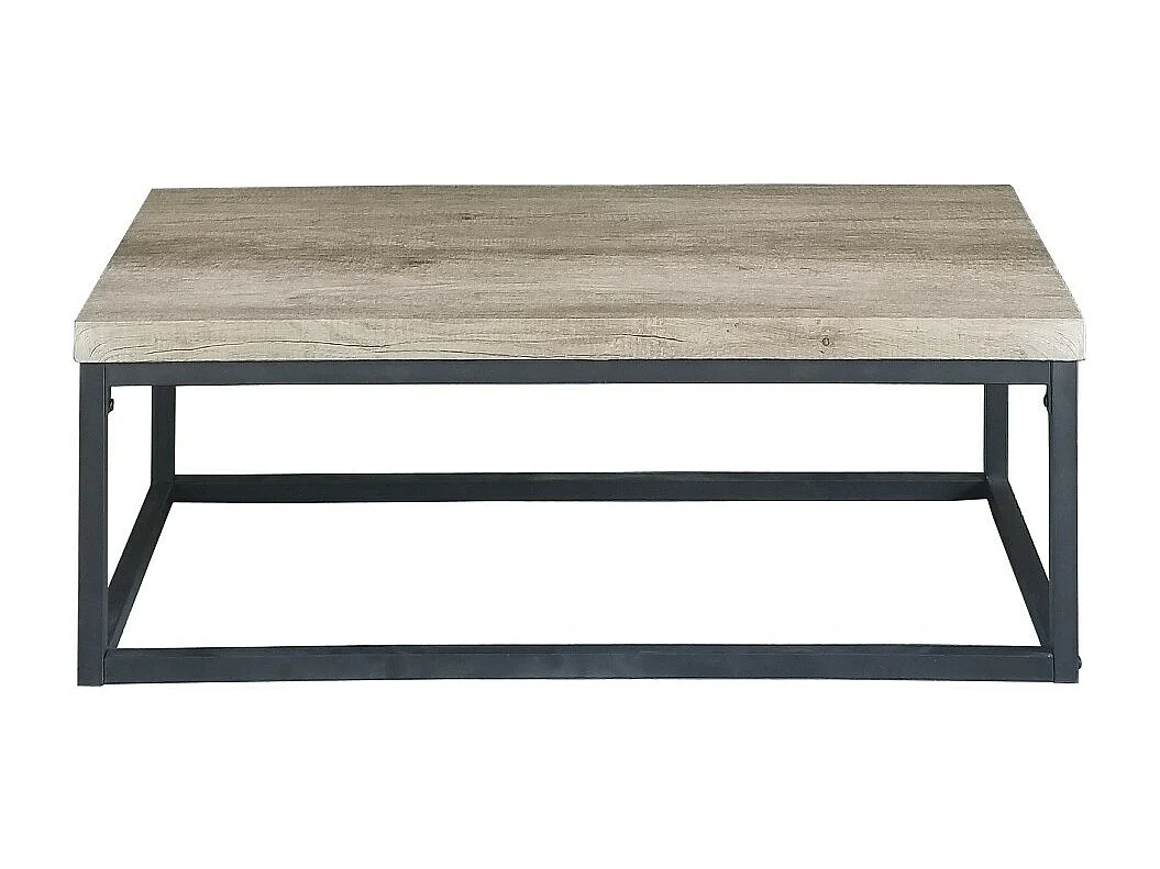 Table basse HAWAÏ – Plateau bois clair, pieds en acier – Design moderne