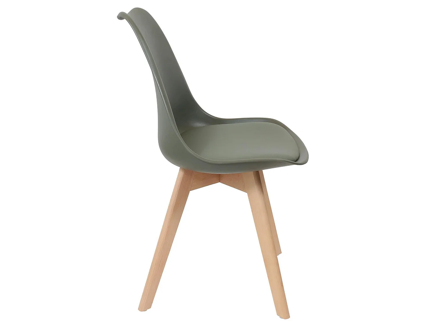 Lot de 4 Chaises Scandinave "Skansen" 81cm Kaki