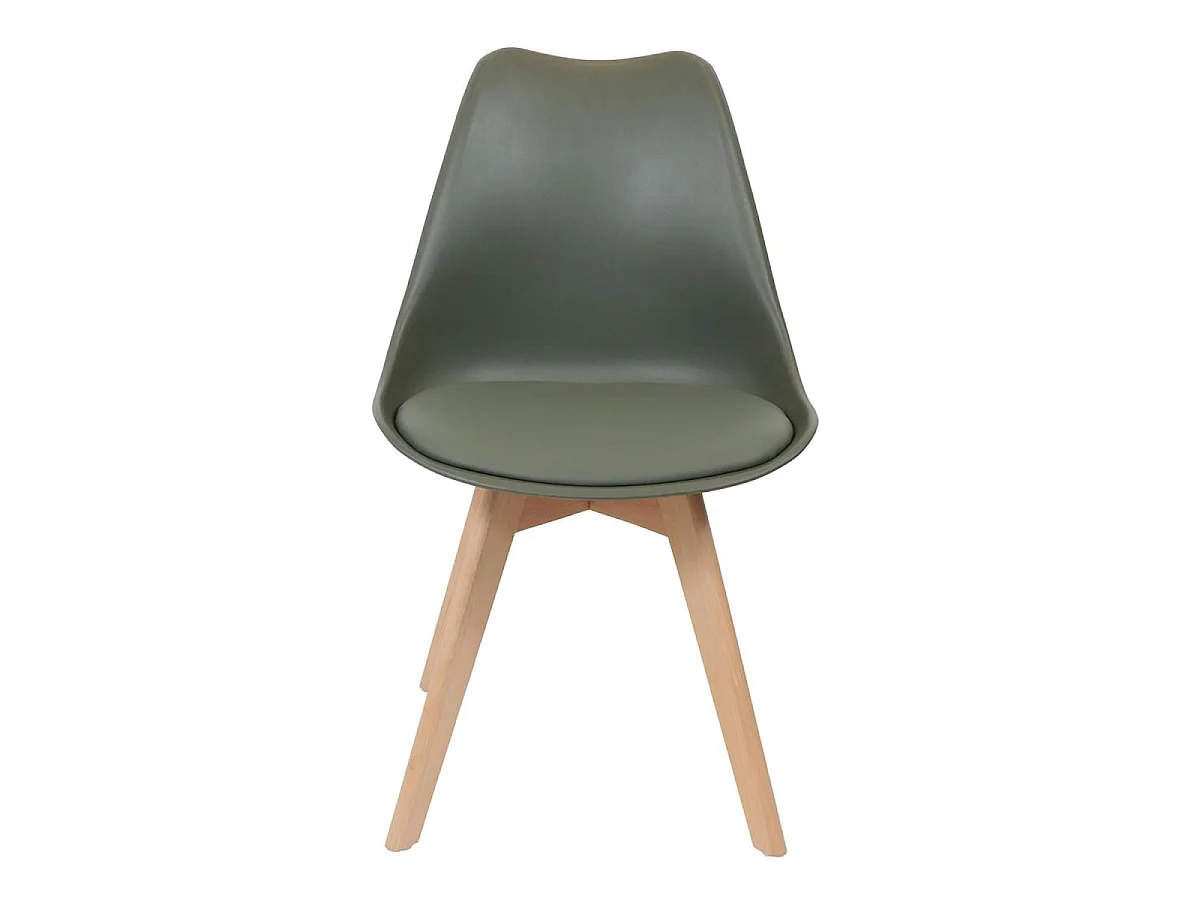 Lot de 4 Chaises Scandinave "Skansen" 81cm Kaki