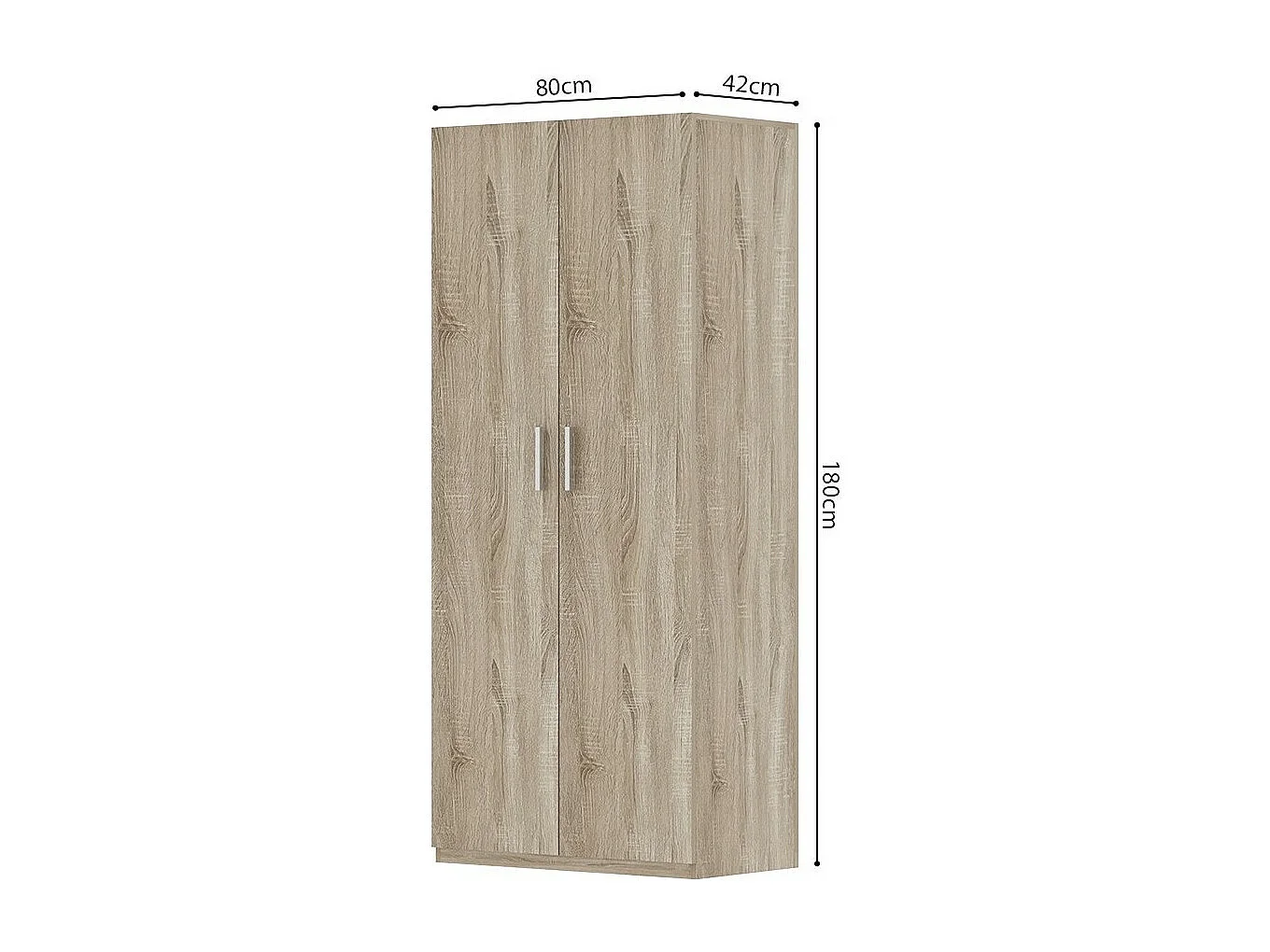 Schrank, Kollektion TOM, 2 Türen 80 cm Sonoma-Eiche