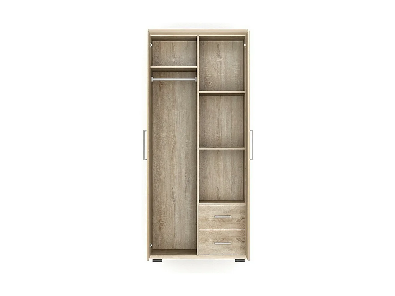 Armoire 2 portes avec penderie TOM – Chêne sonoma