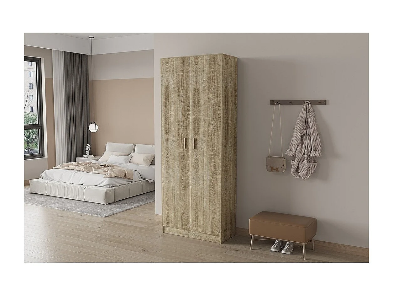 Schrank, Kollektion TOLLY, 2 Türen, 75x195 cm, Sonoma Eiche Farbe
