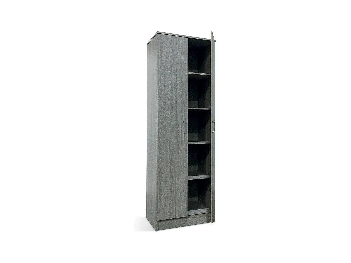 Armoire 2 portes STAN – Chêne gris – H180 cm