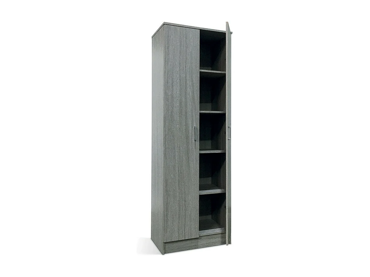 Armoire 2 portes STAN – Chêne gris – H180 cm