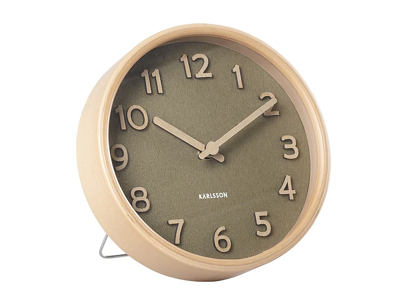 Zegar stołowy Pure Wood Grain - Moss green