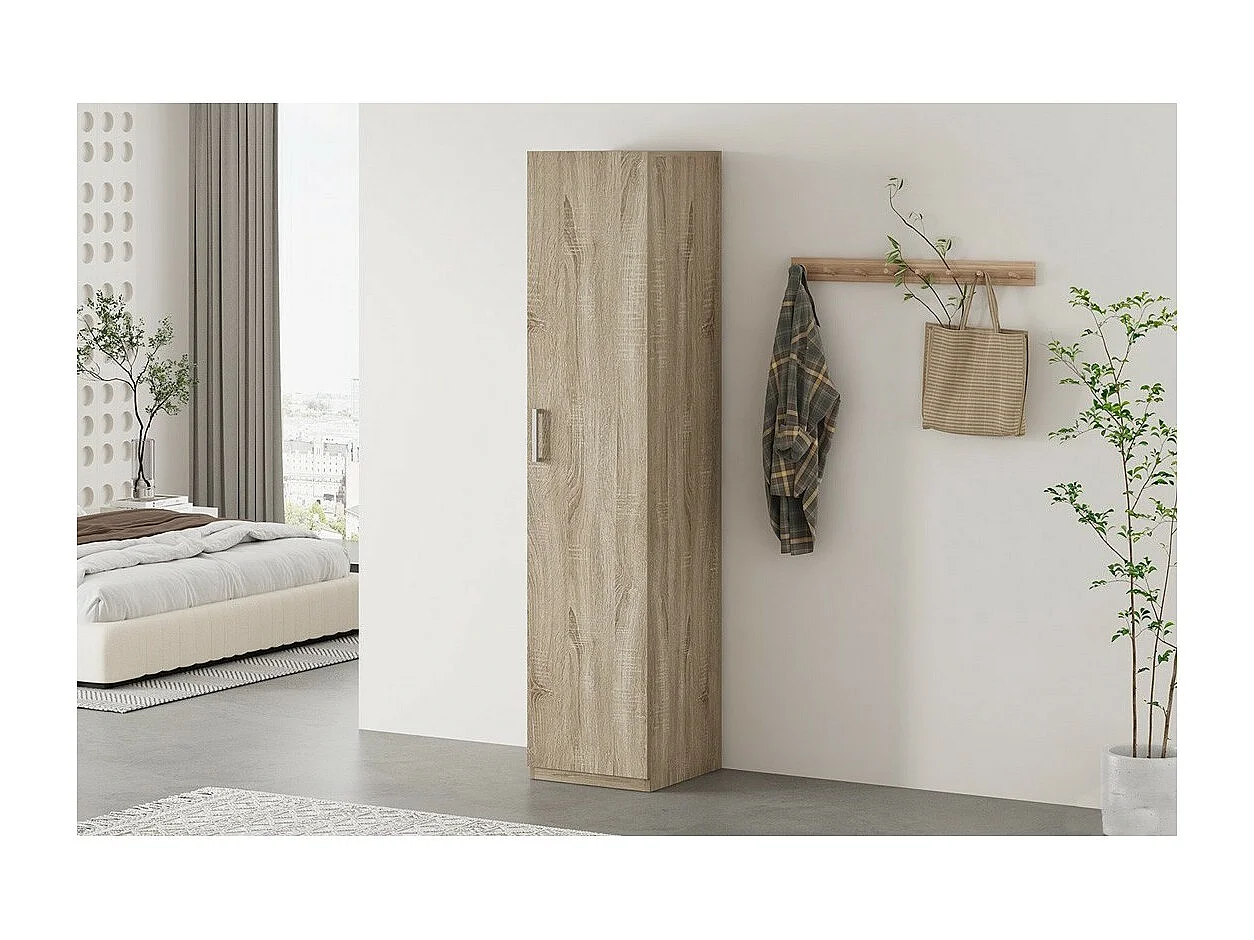 Armoire 1 porte TOM – Chêne sonoma – Design moderne et compact