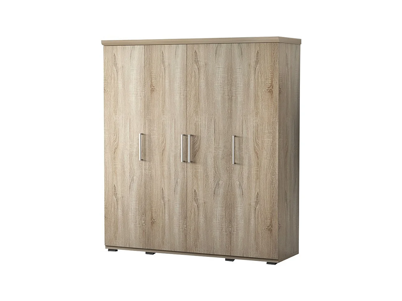 Armoire 4 portes avec penderie TOM – Chêne sonoma