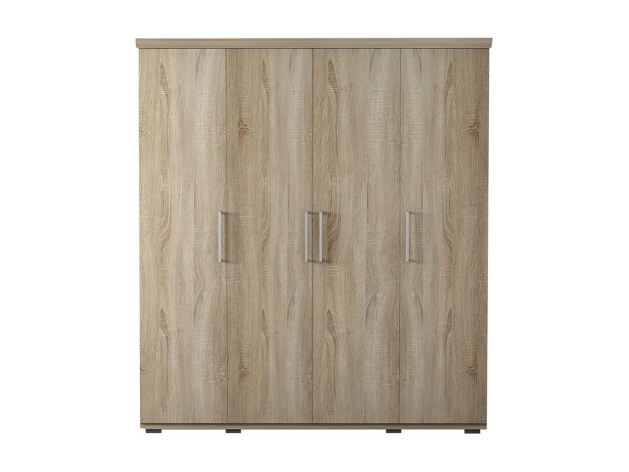 Armoire 4 portes avec penderie TOM – Chêne sonoma