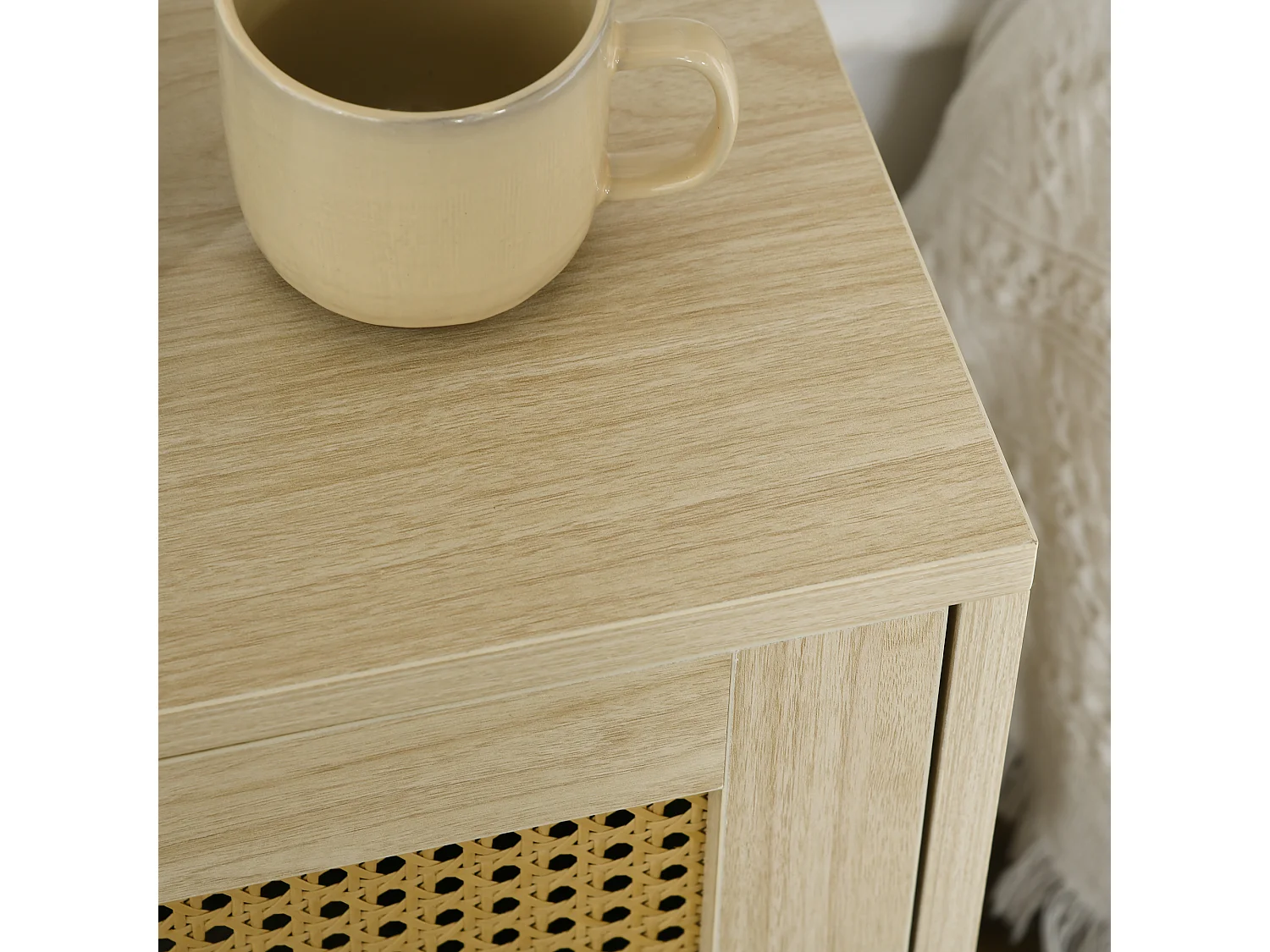 Mesilla de noche roble 43x30x51 cm HOMCOM