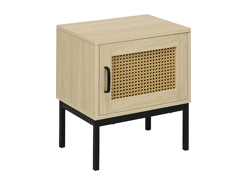 Mesilla de noche roble 43x30x51 cm HOMCOM