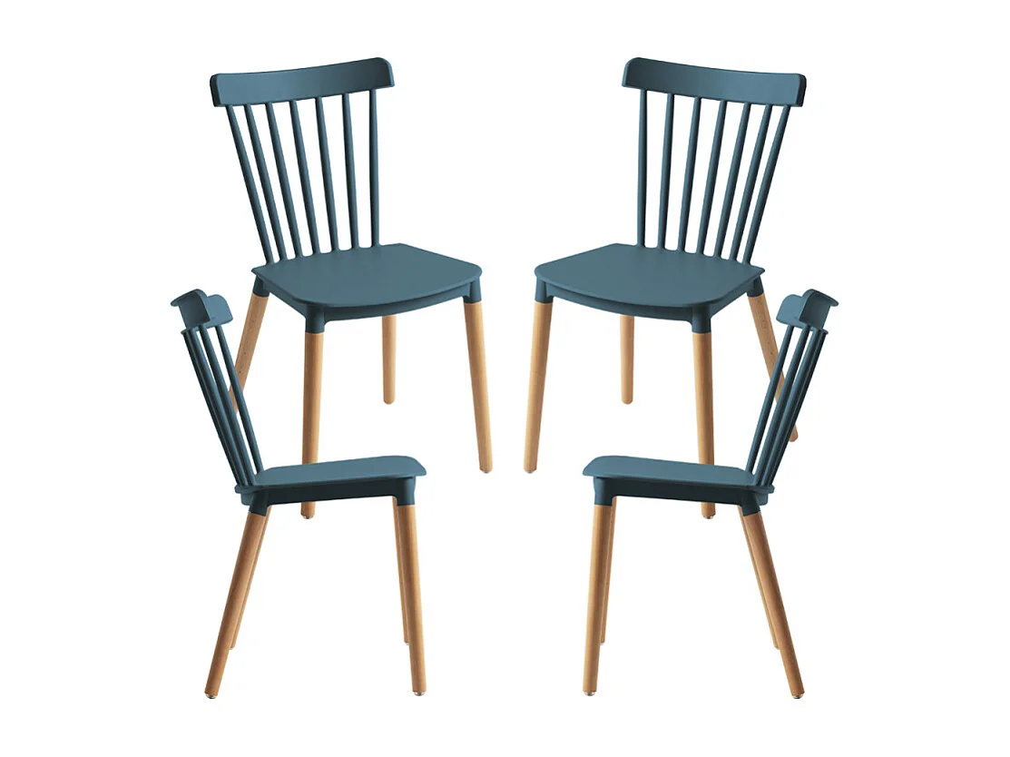 Packs Sillas Comedor - Pack 4 Sillas Leka - Verde azulado