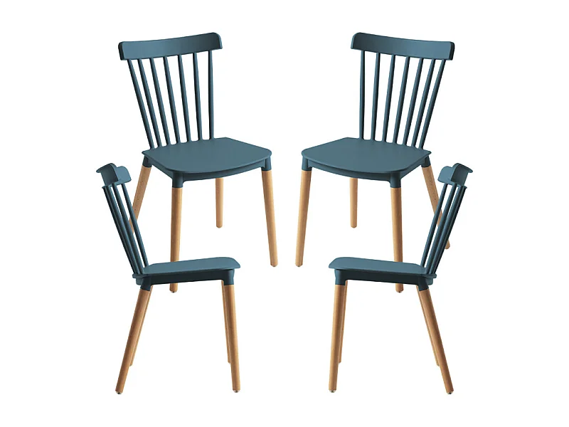 Packs Sillas Comedor - Pack 4 Sillas Leka - Verde azulado