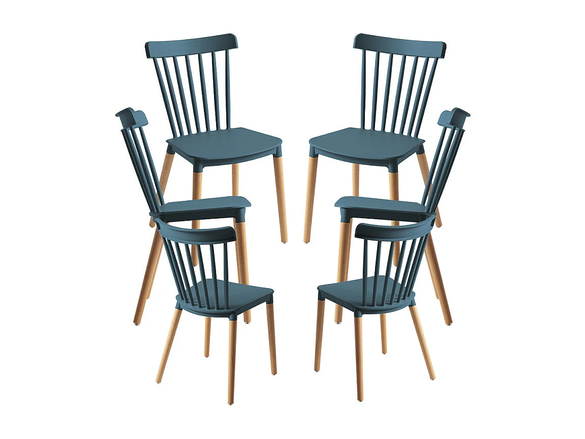 Packs Sillas Comedor - Pack 6 Sillas Leka - Verde azulado