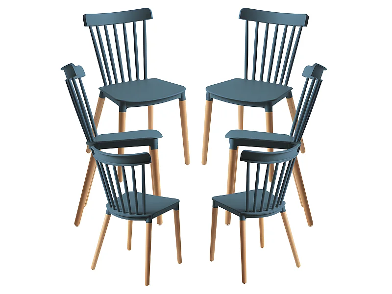 Packs Sillas Comedor - Pack 6 Sillas Leka - Verde azulado