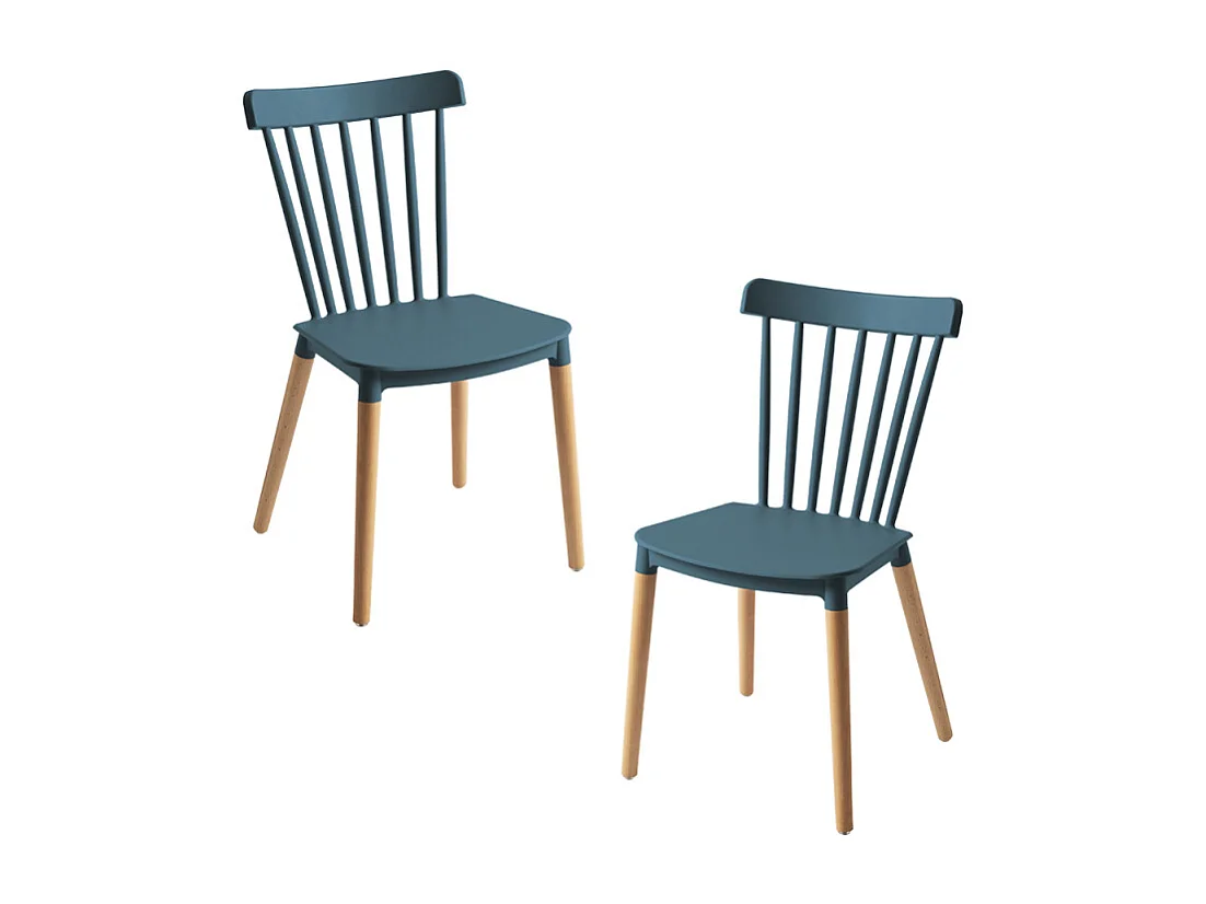 Packs Sillas Comedor - Pack 2 Sillas Leka - Verde azulado