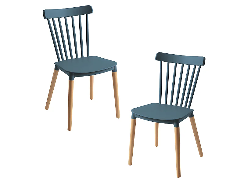 Packs Sillas Comedor - Pack 2 Sillas Leka - Verde azulado