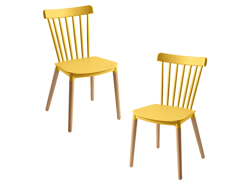 Packs Sillas Comedor - Pack 2 Sillas Leka - Amarillo