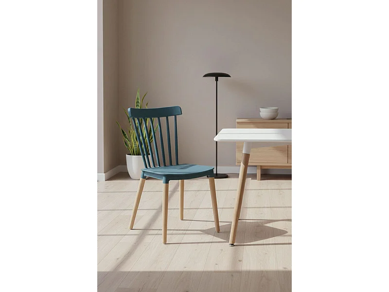 Sillas Comedor - Silla Leka - Verde azulado