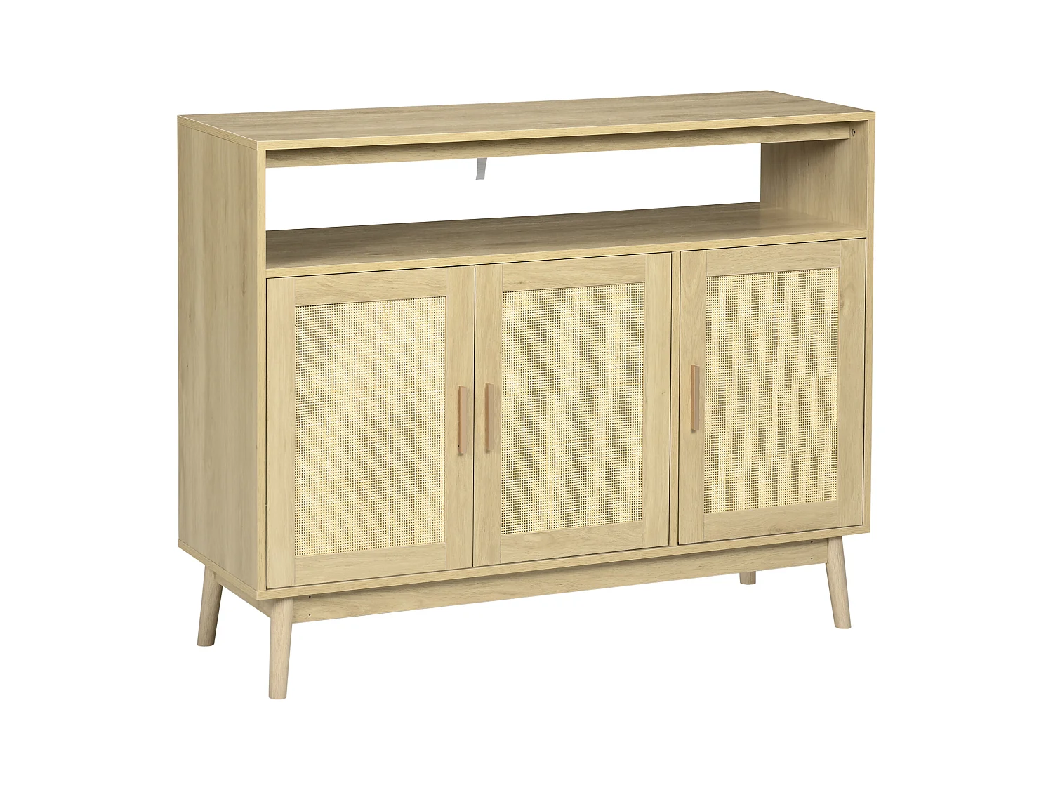 Aparador de cocina madera natural 120x40x97 cm HOMCOM