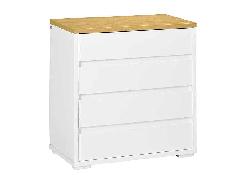 Cómoda con cajones blanco 70x37x75 cm HOMCOM