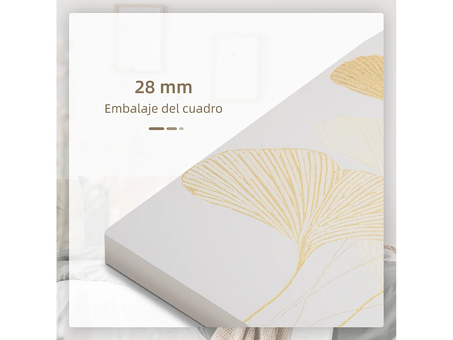 Murando cuadro multicolor 90x60x2.8 cm HOMCOM