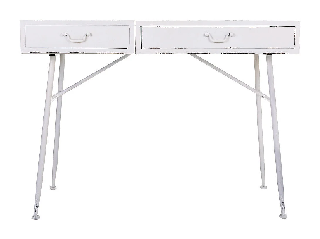 Coiffeuse en métal blanc 110x51x80h