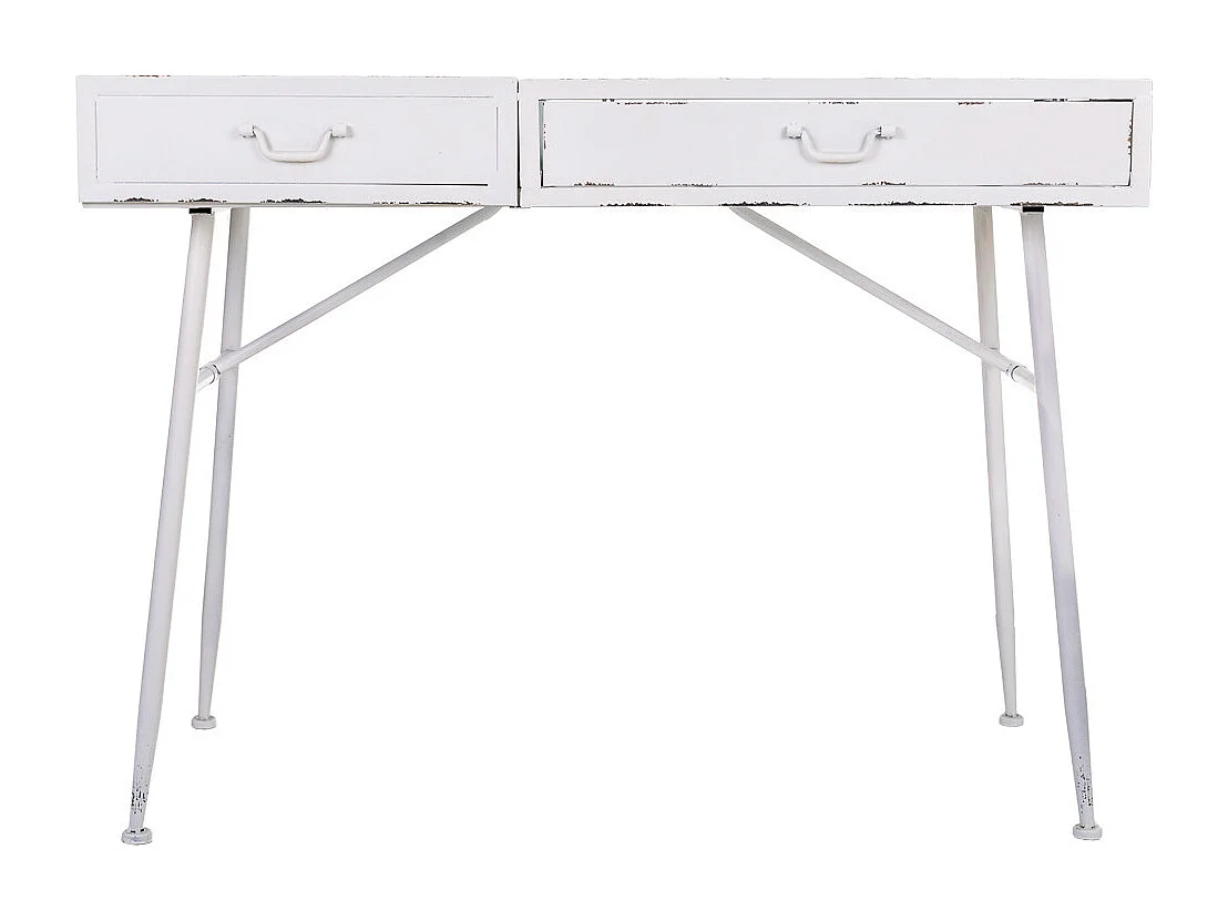 Coiffeuse en métal blanc 110x51x80h